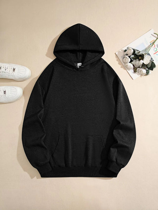 Regular black hoodie
