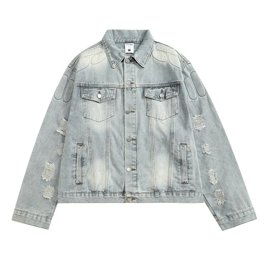 Skull Skeleton Denim  Jacket Men